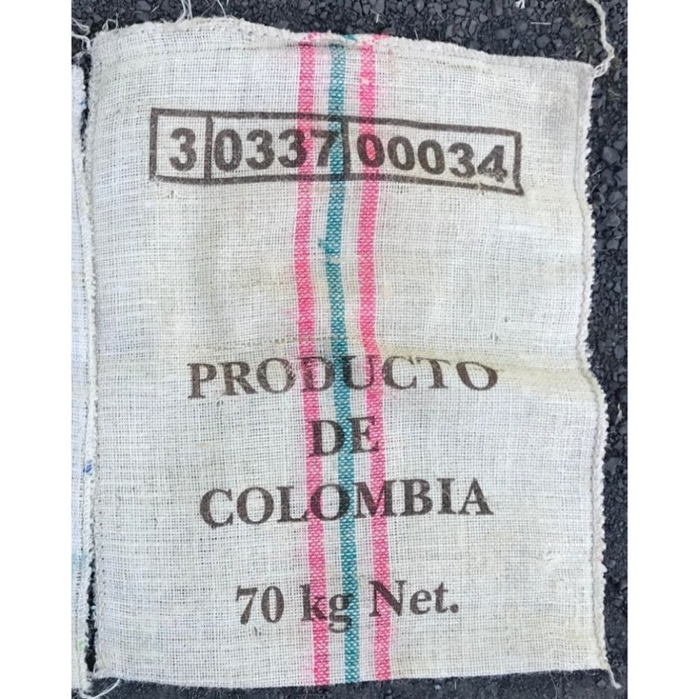 Burlap Coffee Bag Sack Oromolido Columbia Art Craft Garden 37 x 29" Jute Beanbag - Picture 2 of 2